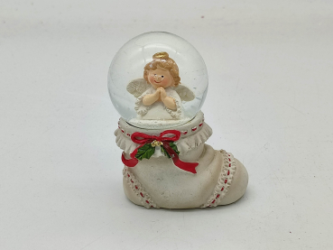 Snow globe angel in boot (large)